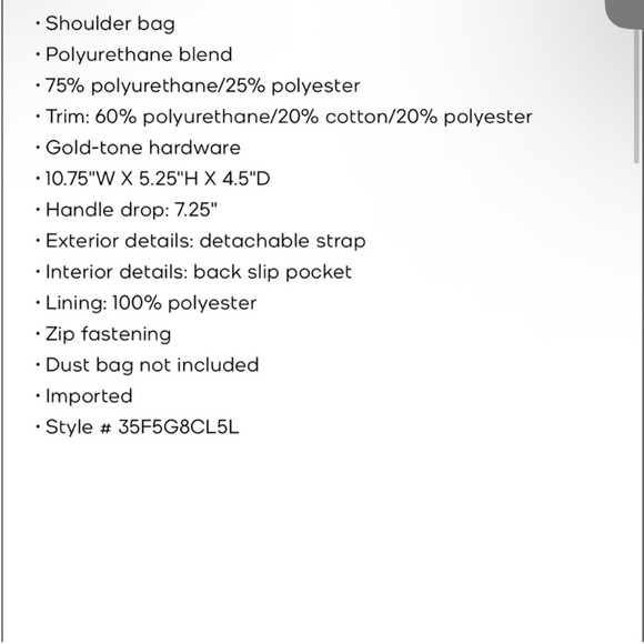 NWT Michael Kors cecily light cream small shoulder bag with crossbody - Picture 10 of 10